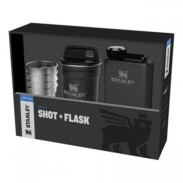 The Pre-Party Shot Glass + Flask Set